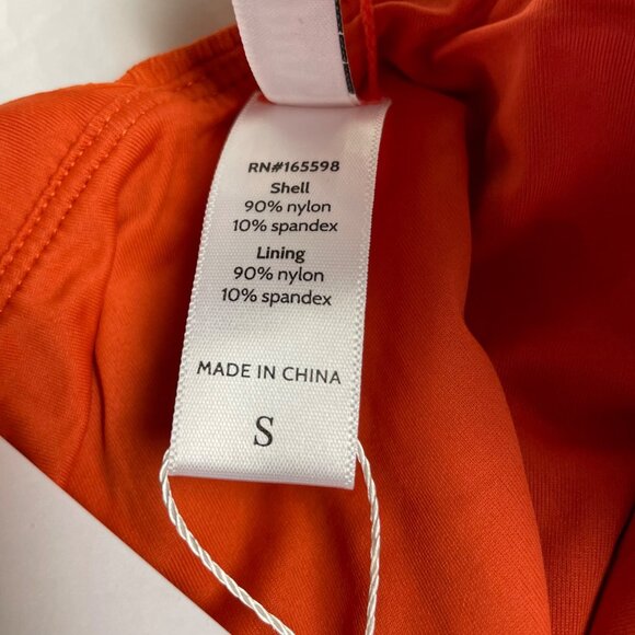 Andie The Asbury Ribbed One Piece Swimsuit Siren Orange Sz SM - Picture 8 of 10